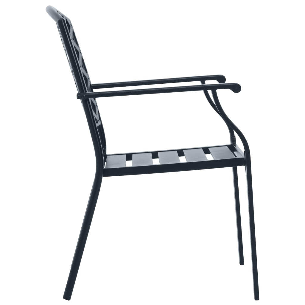 vidaXL Stackable Garden Chair Set 5 pcs Anthracite Powder-coated Steel