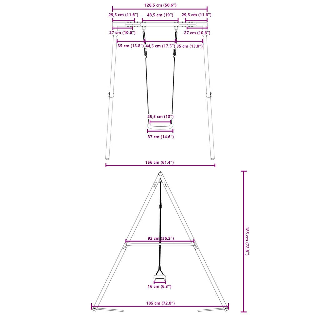 vidaXL Outdoor Swing Set with Swing