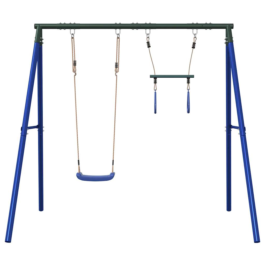 Outdoor Swing Set with Swing and Trapeze