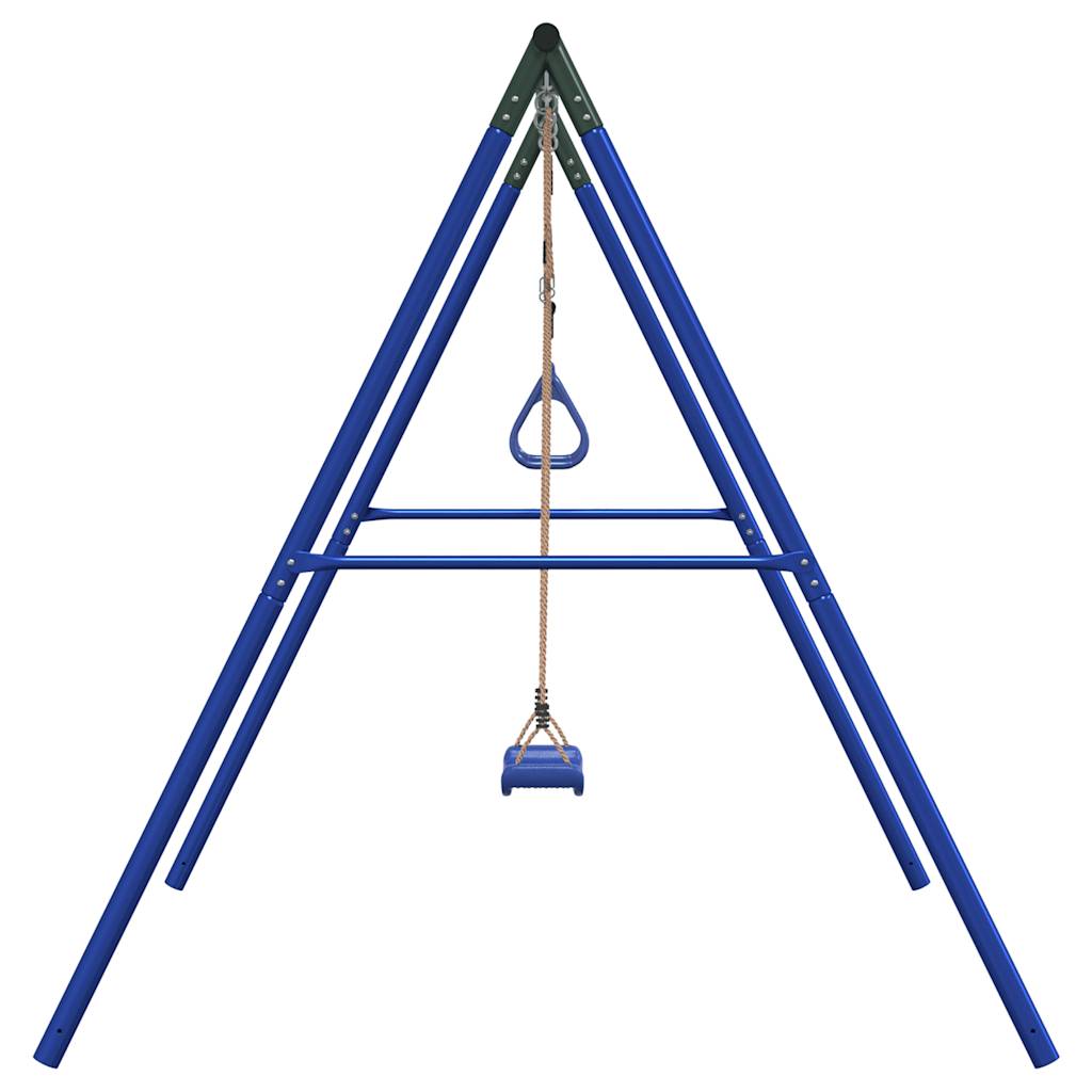 Outdoor Swing Set with Swing and Trapeze