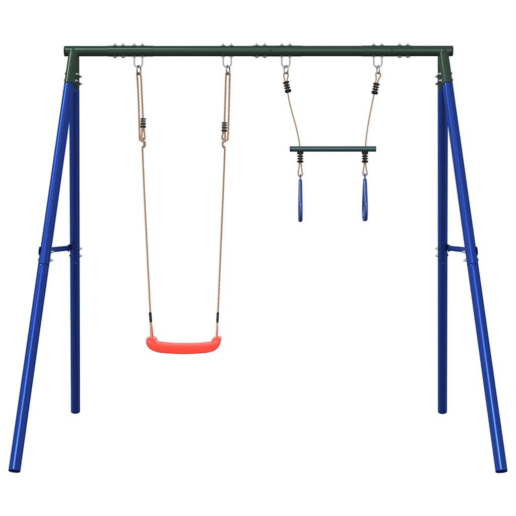 Outdoor Swing Set with Swing and Trapeze