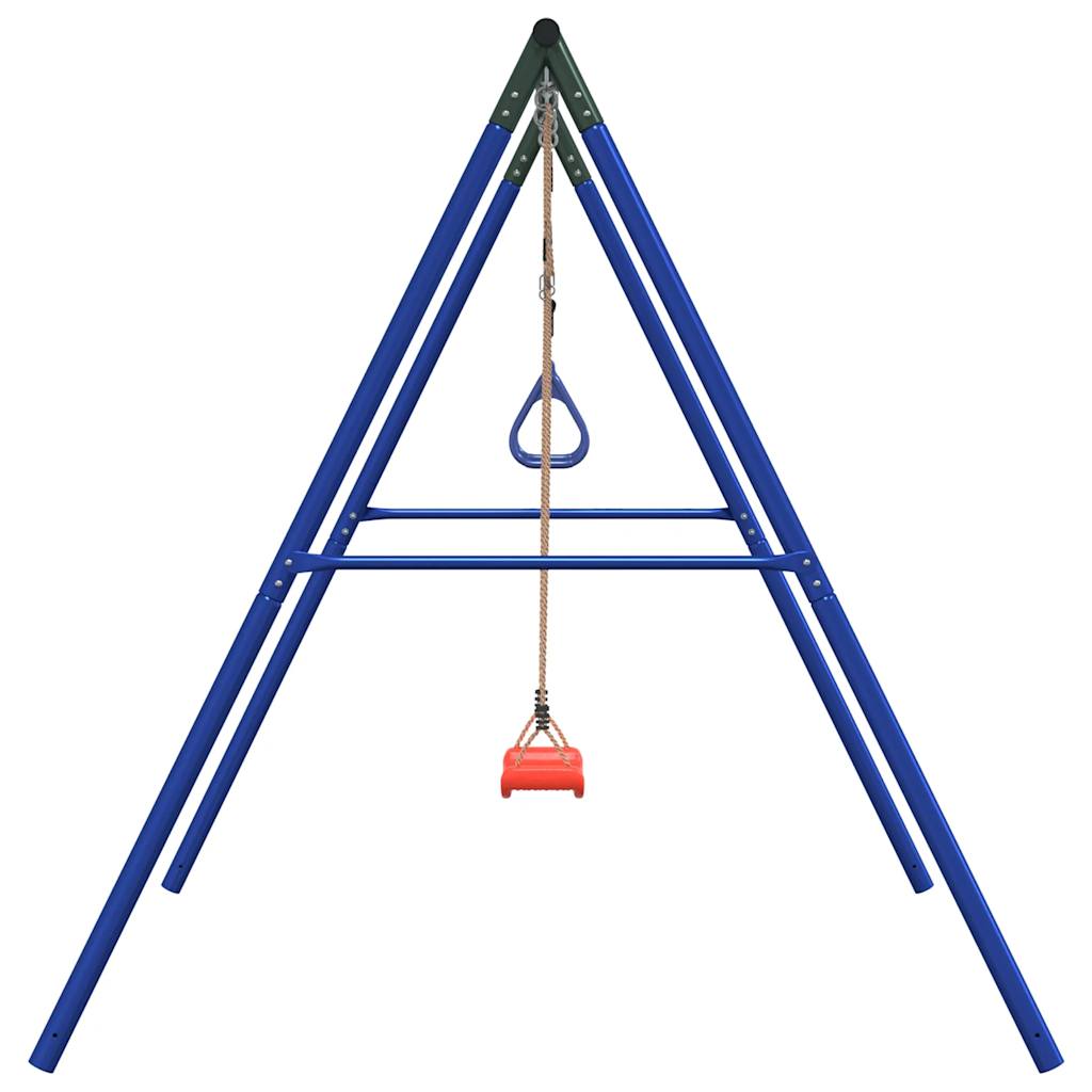 Outdoor Swing Set with Swing and Trapeze