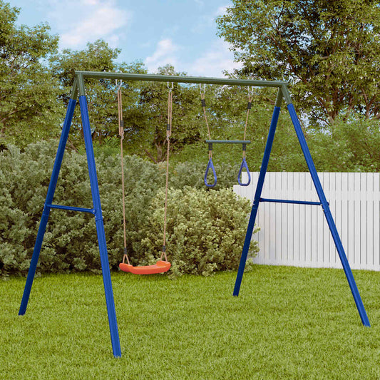 Outdoor Swing Set with Swing and Trapeze