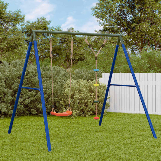 Outdoor Swing Set with Swing and Disc Swing