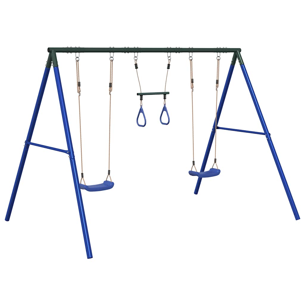 Outdoor Swing Set with Swings and Trapeze