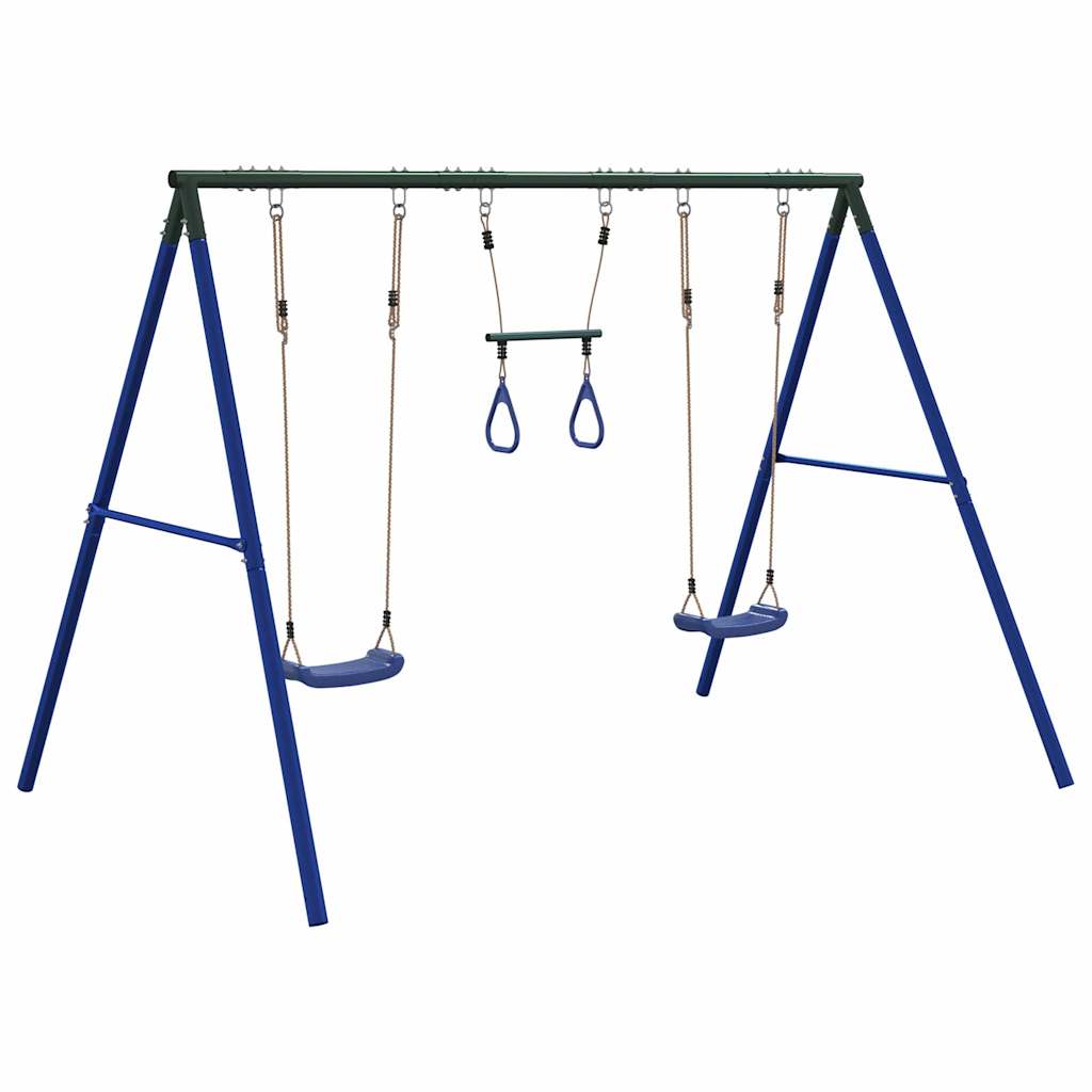 Outdoor Swing Set with Swings and Trapeze