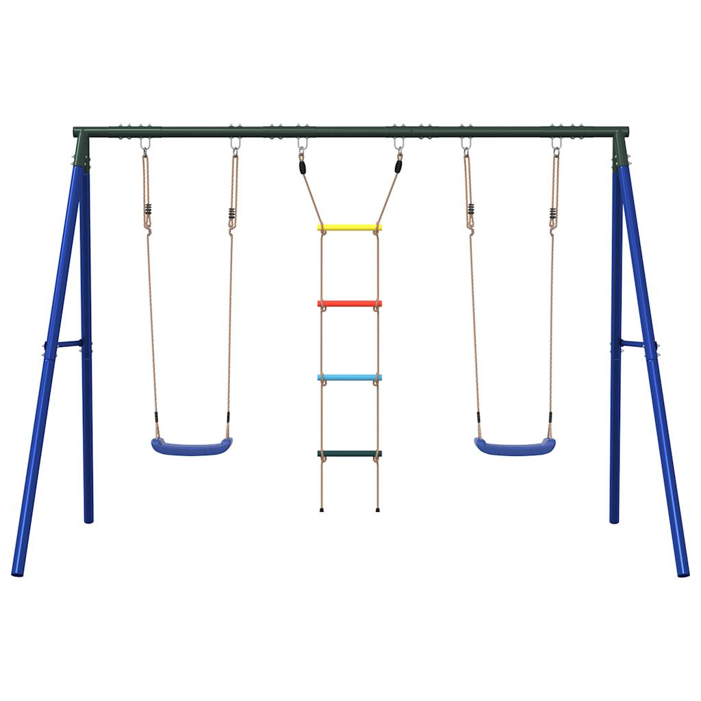 Outdoor Swing Set with Swings and Ladder