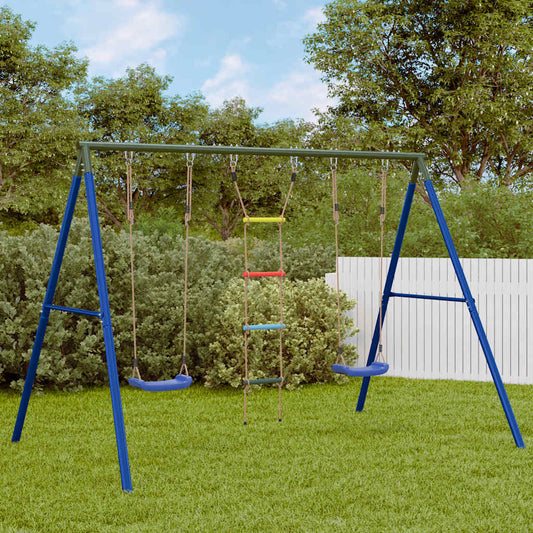 Outdoor Swing Set with Swings and Ladder