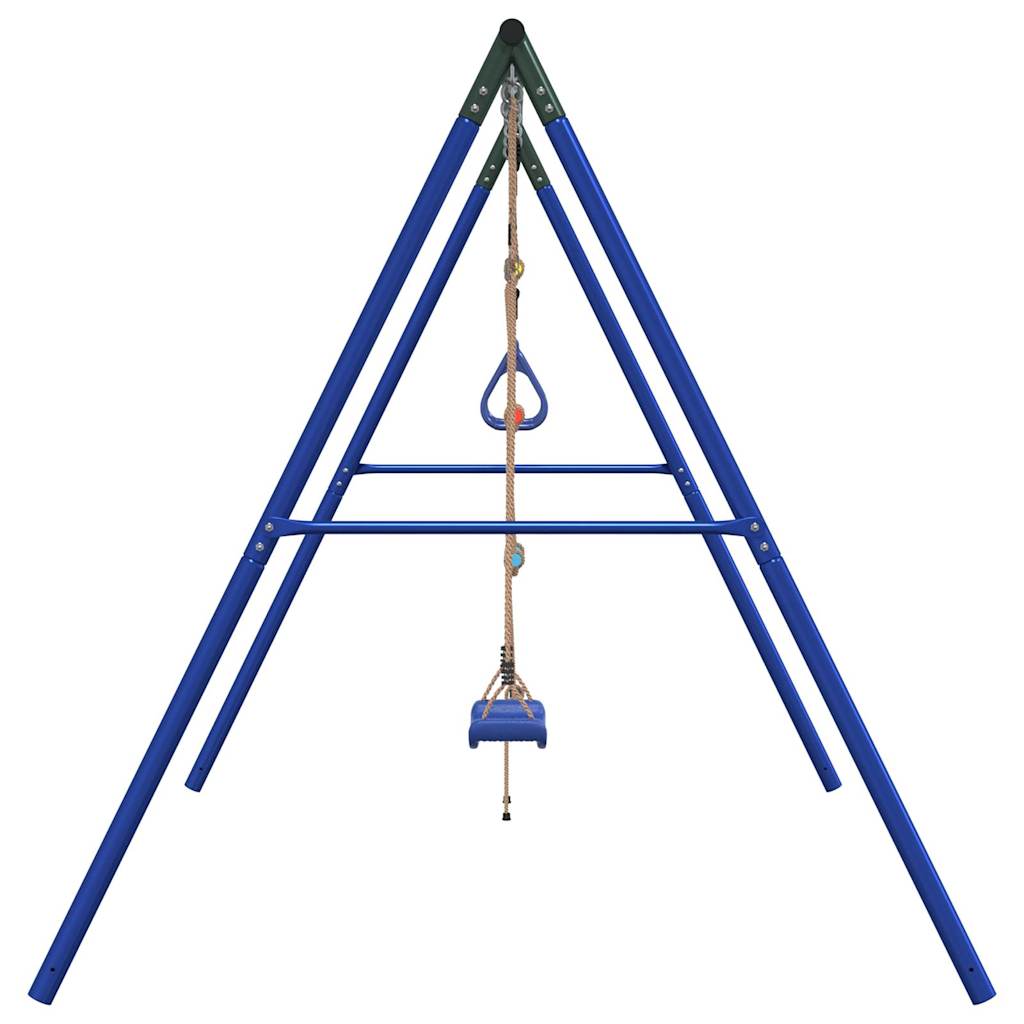 Outdoor Swing Set with Swing, Trapeze, Ladder