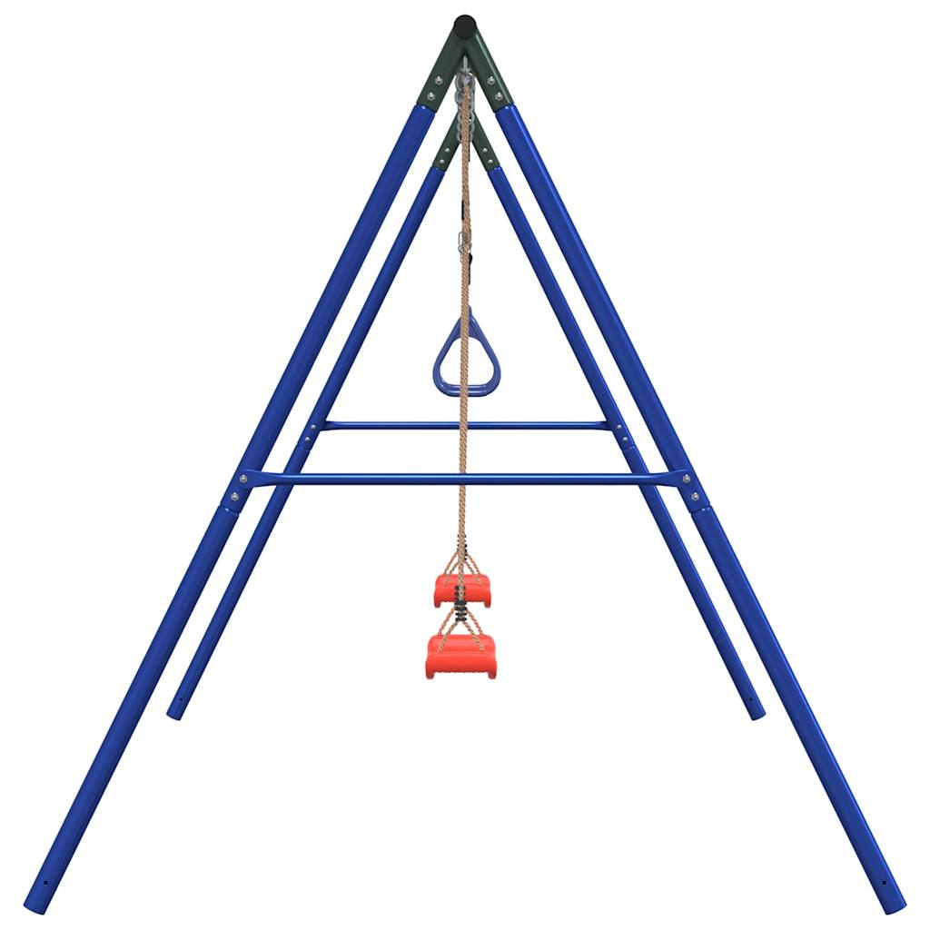 Outdoor Swing Set with Swings and Trapeze