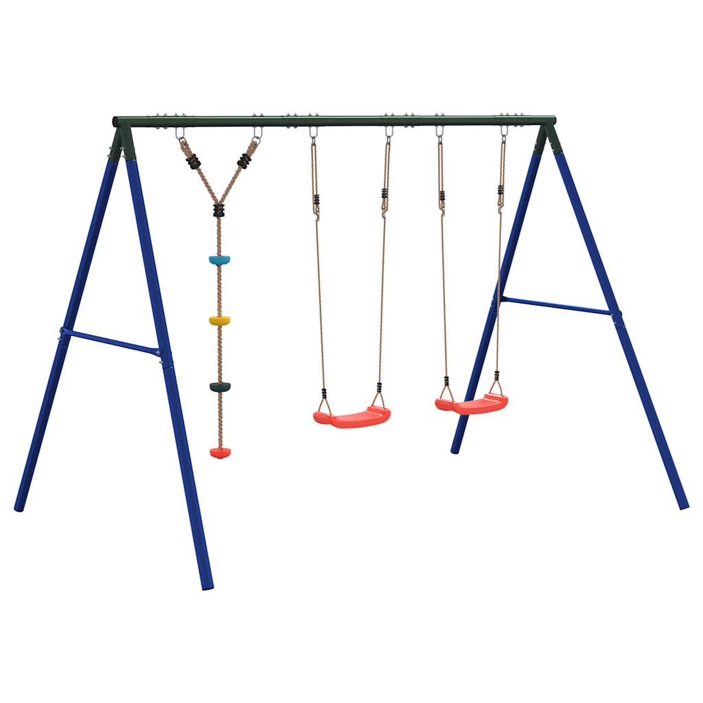 Outdoor Swing Set with Swings and Disc Swing