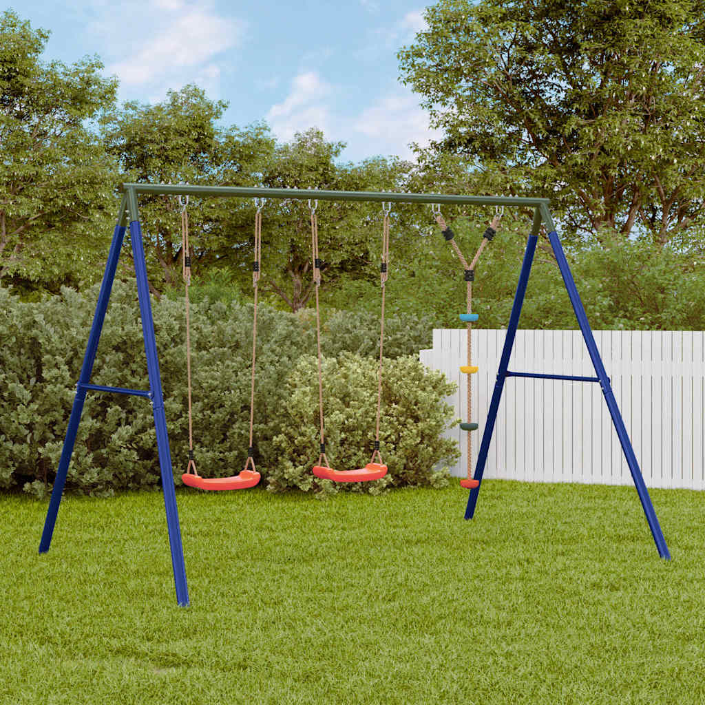 Outdoor Swing Set with Swings and Disc Swing