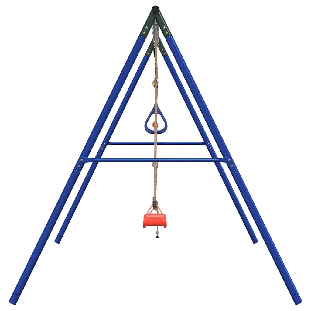 Outdoor Swing Set with Swing, Trapeze, Ladder