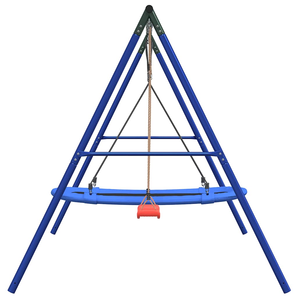 Outdoor Swing Set with Swing and Nest Swing