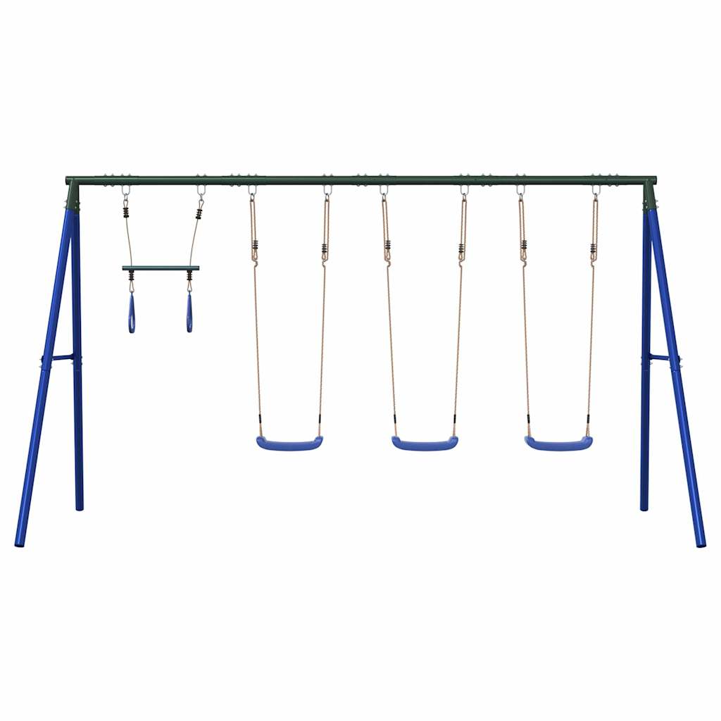 Outdoor Swing Set with Swings and Trapeze