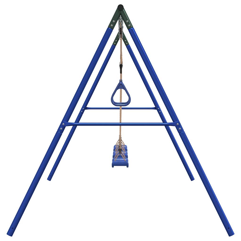 Outdoor Swing Set with Swings and Trapeze