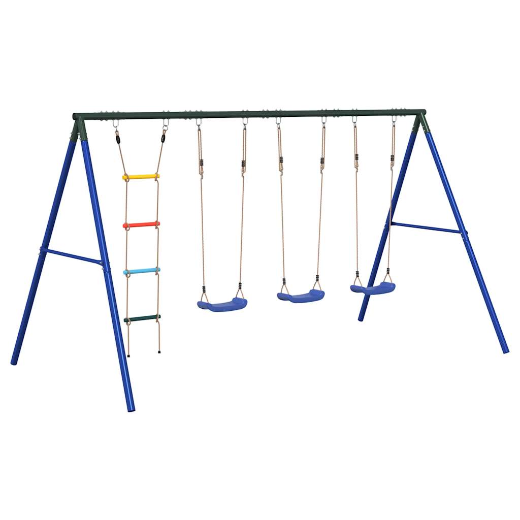 Outdoor Swing Set with Swings and Ladder