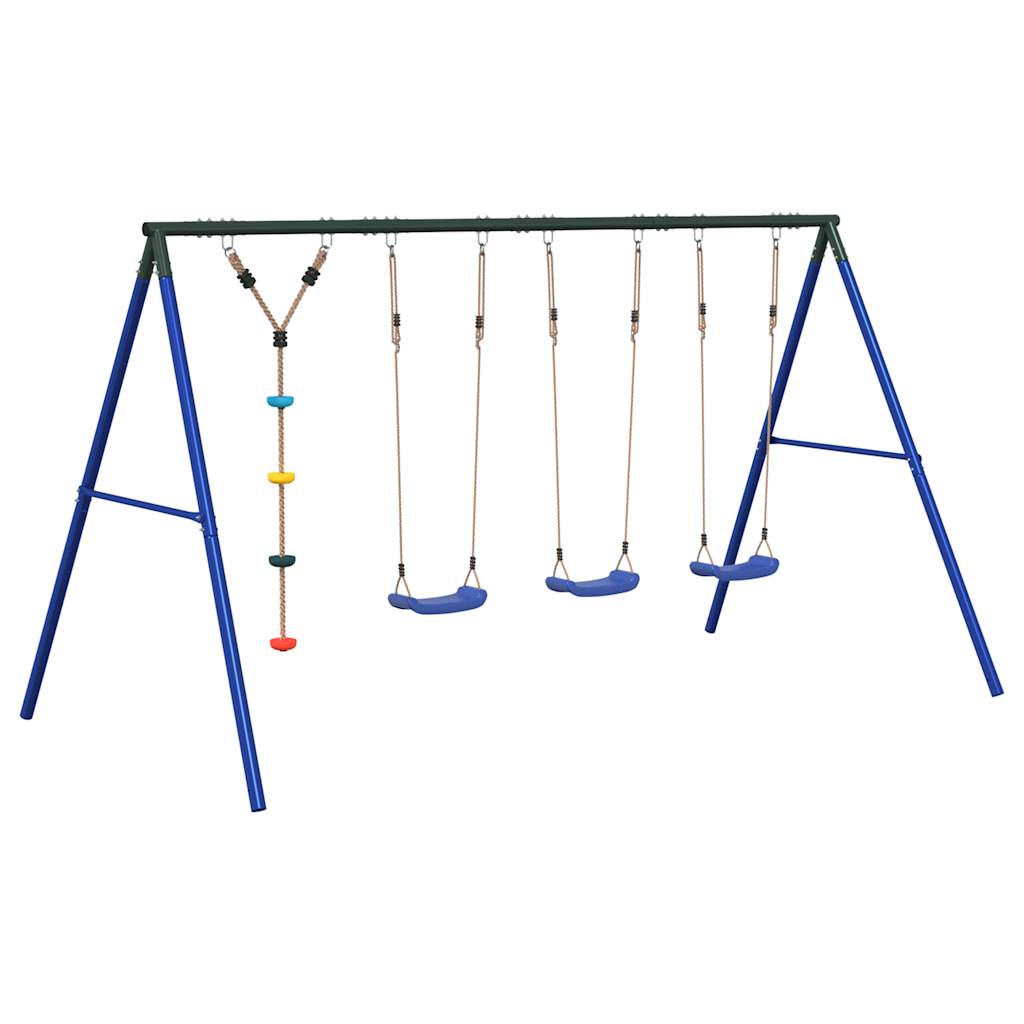 Outdoor Swing Set with Swings and Disc Swing