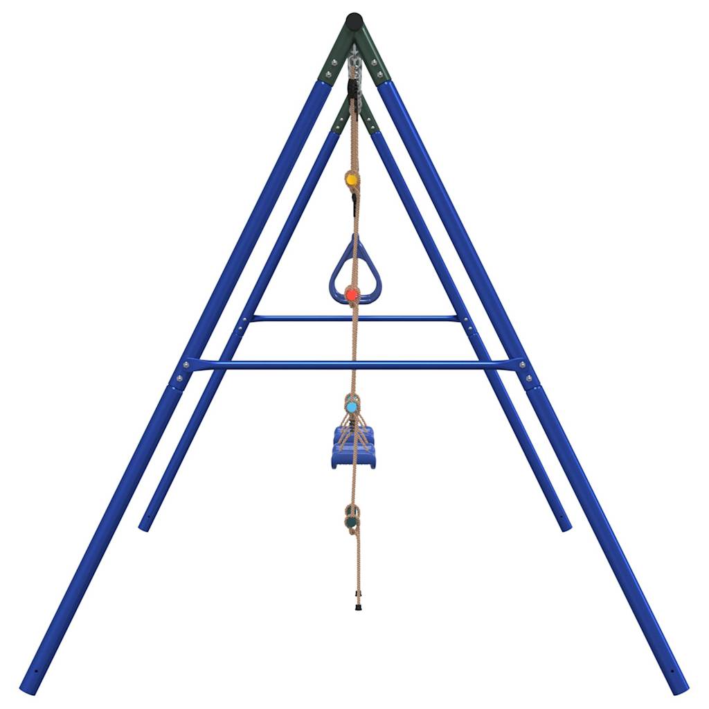 Outdoor Swing Set with Swings, Trapeze, Ladder