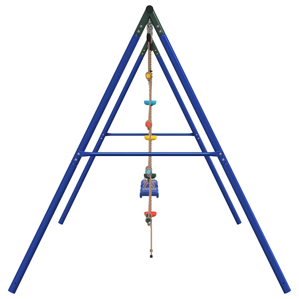 Outdoor Swing Set with Swings, Ladder, Disc Swing