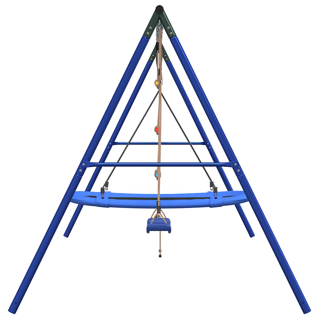 Outdoor Swing Set with Swing, Ladder, Nest Swing