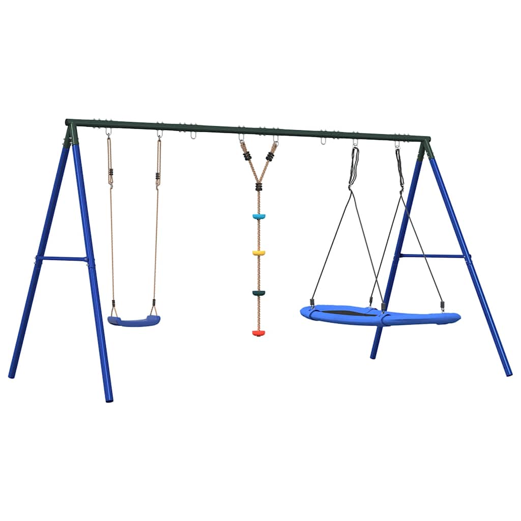 Outdoor Swing Set with Swing, Disc Swing, Nest Swing