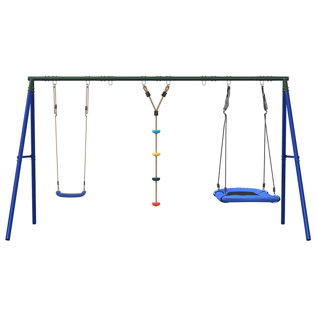 Outdoor Swing Set with Swing, Disc Swing, Nest Swing