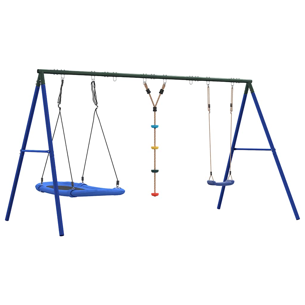 Outdoor Swing Set with Swing, Disc Swing, Nest Swing