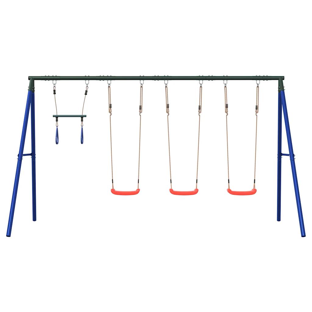 Outdoor Swing Set with Swings and Trapeze
