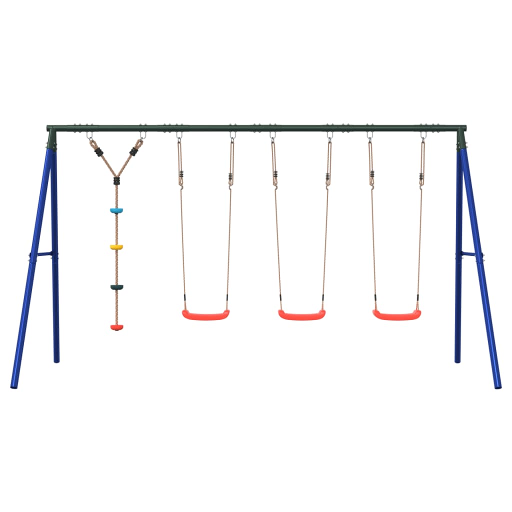 Outdoor Swing Set with Swings and Disc Swing