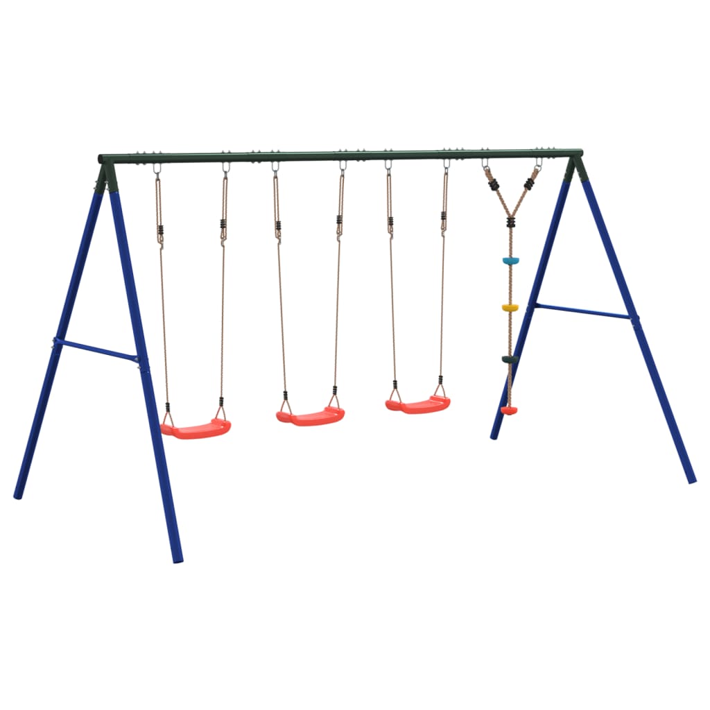 Outdoor Swing Set with Swings and Disc Swing
