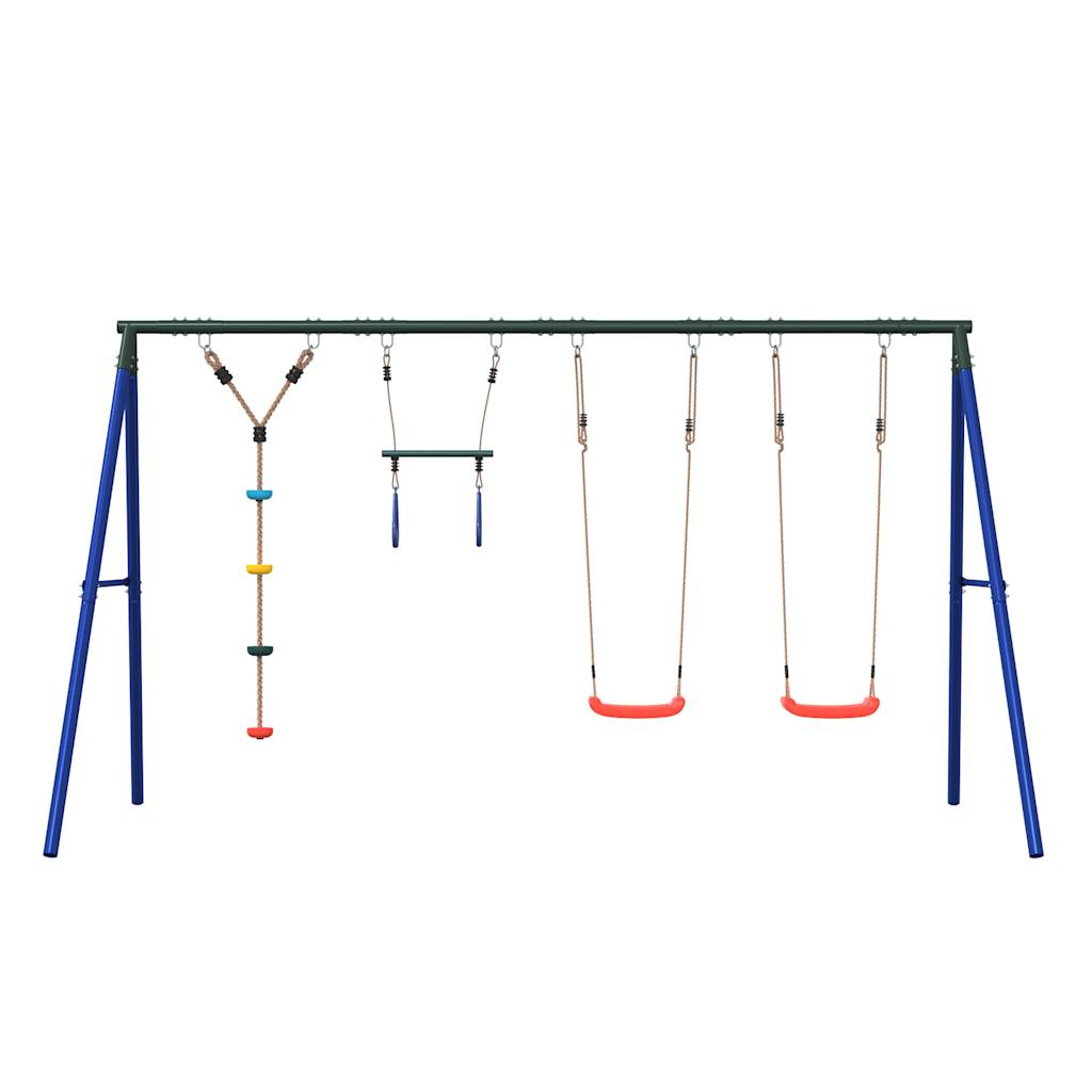 Outdoor Swing Set with Swings. Trapeze. Disc Swing
