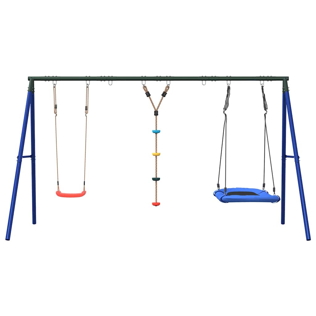 Outdoor Swing Set with Swing, Disc Swing, Nest Swing