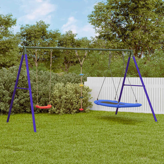 Outdoor Swing Set with Swing, Disc Swing, Nest Swing