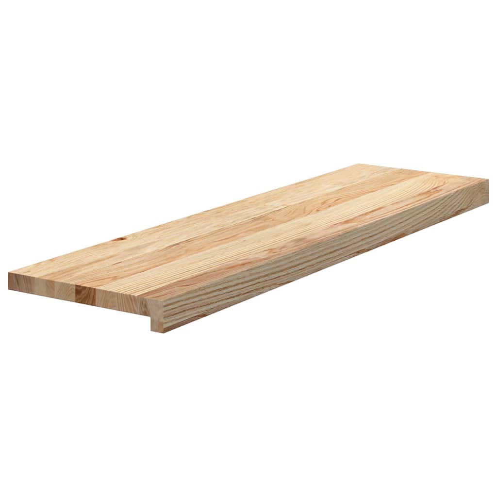 Stair Treads 2 pcs Untreated 90x25x2 cm Solid Wood Oak