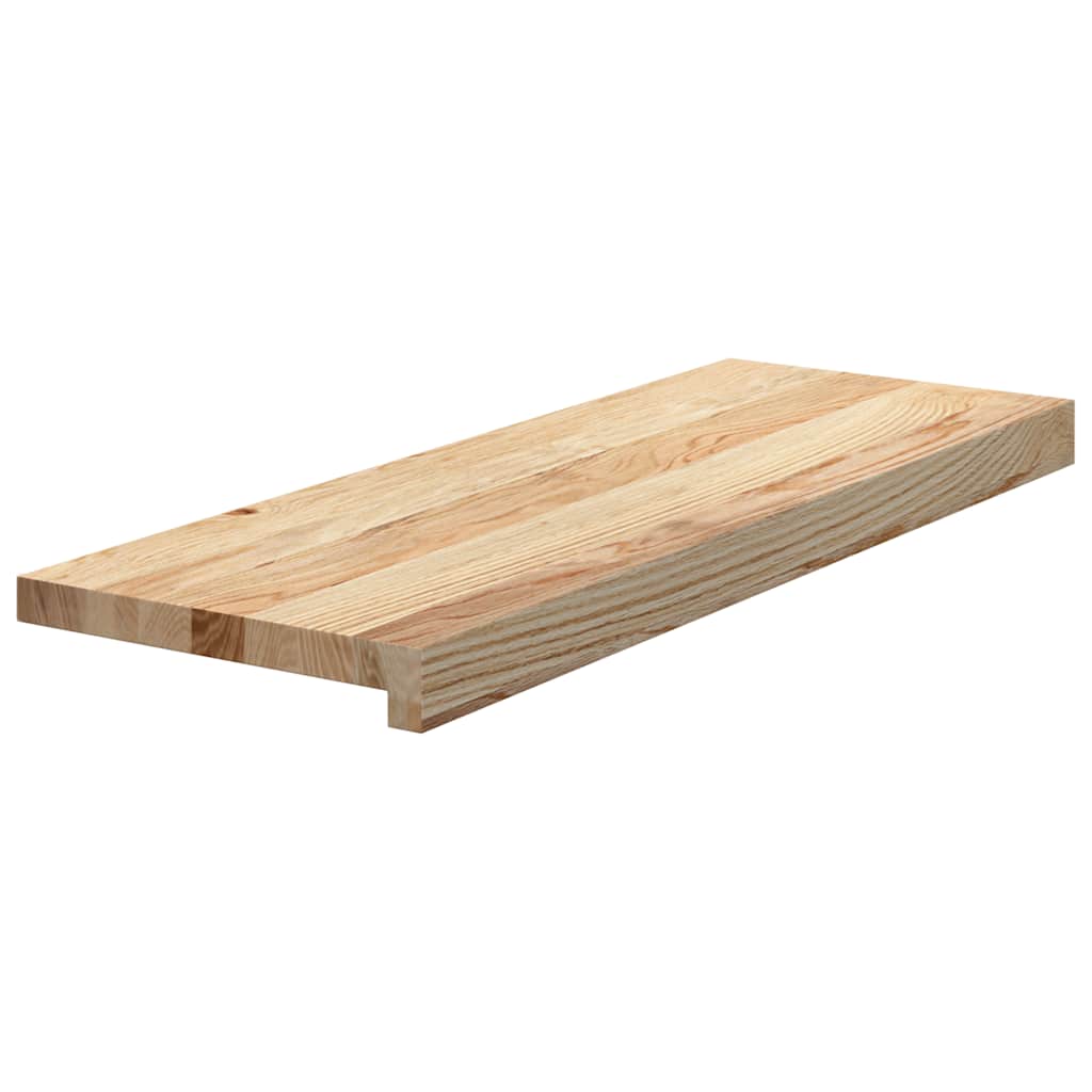 Stair Treads 2 pcs Untreated 70x30x2 cm Solid Wood Oak
