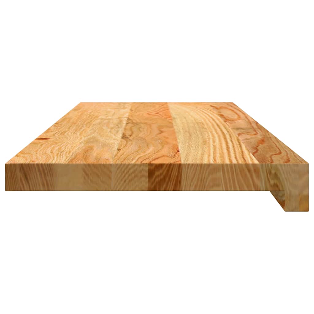 Stair Treads 2 pcs Light Brown 70x25x2 cm Solid Wood Oak