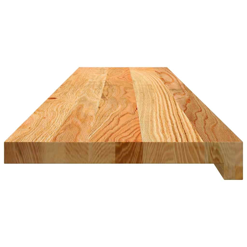 Stair Treads 2 pcs Light Brown 110x30x2 cm Solid Wood Oak