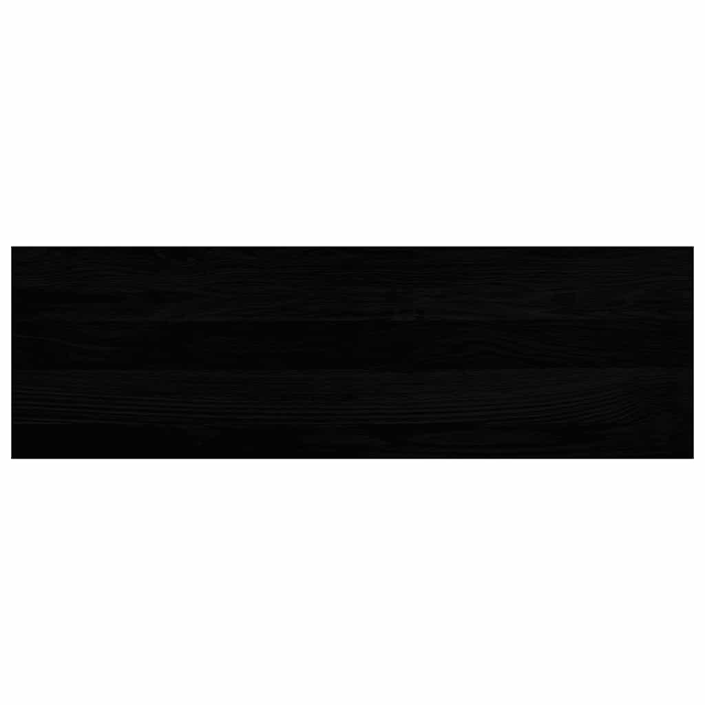 Stair Treads 2 pcs Brown Black 80x25x2 cm Solid Wood Oak