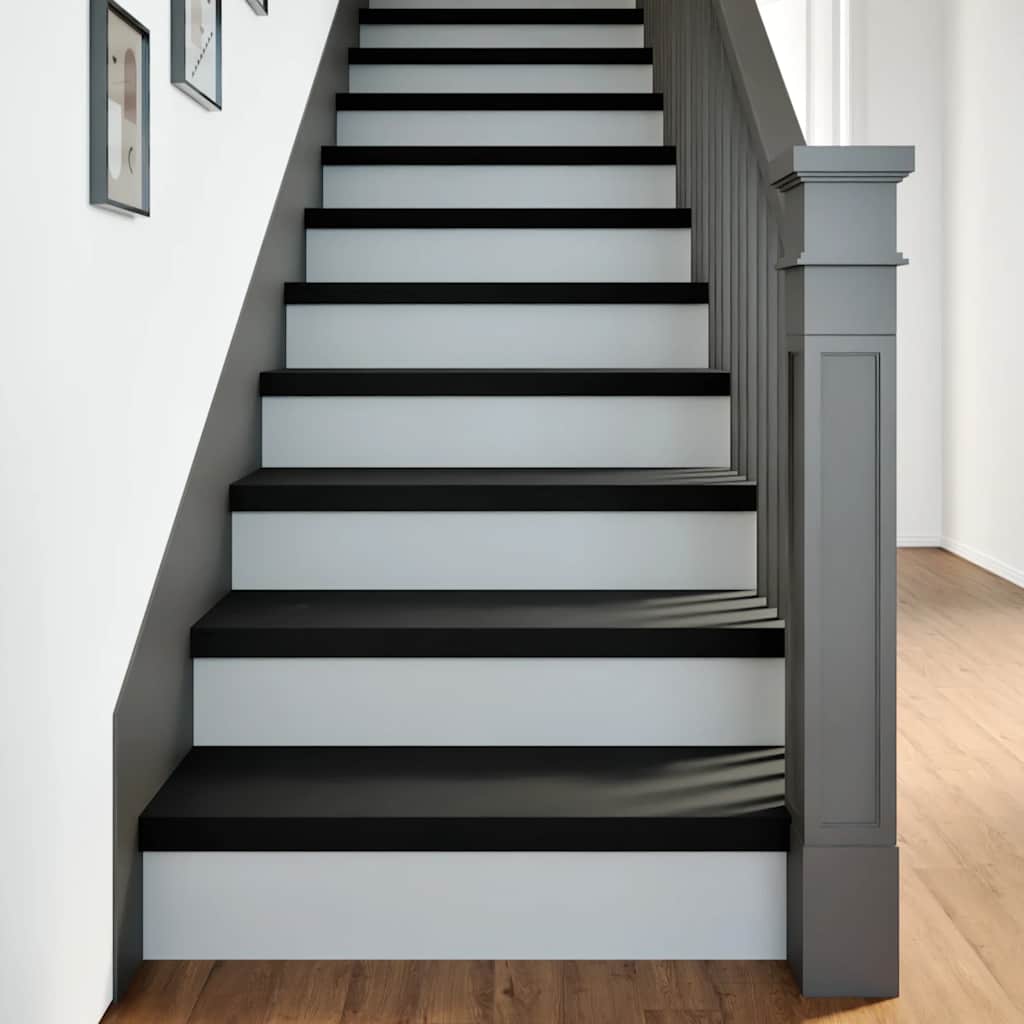 Stair Treads 2 pcs Brown Black 80x25x2 cm Solid Wood Oak