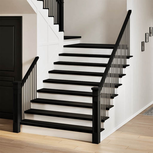 Stair Treads 2 pcs Brown Black 110x25x2 cm Solid Wood Oak