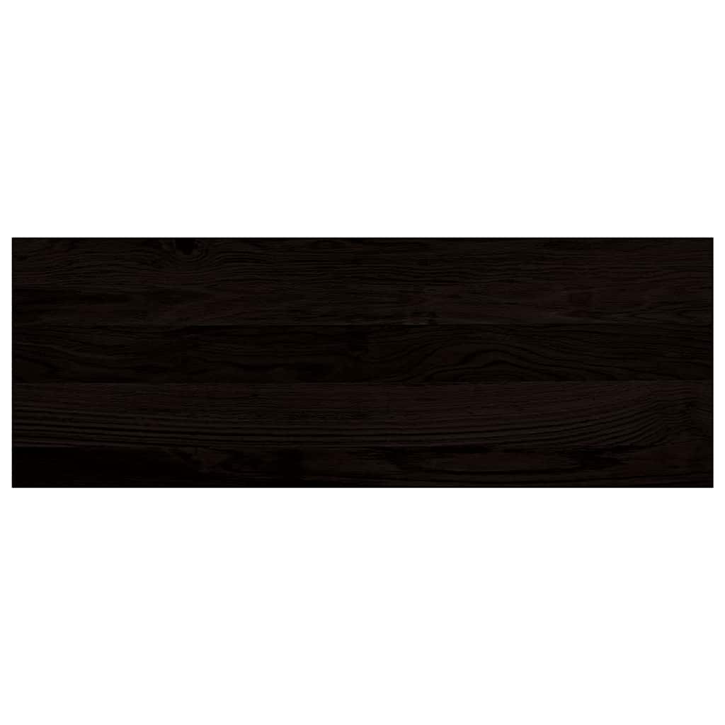 Stair Treads 2 pcs Brown Black 70x30x2 cm Solid Wood Oak