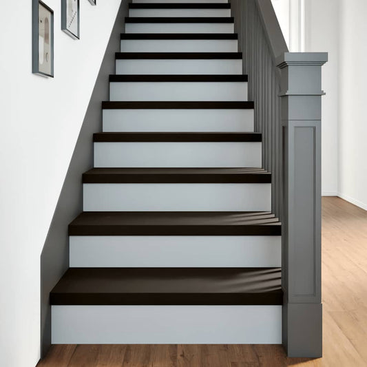 Stair Treads 2 pcs Brown Black 70x30x2 cm Solid Wood Oak
