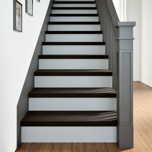 Stair Treads 2 pcs Brown Black 80x30x2 cm Solid Wood Oak