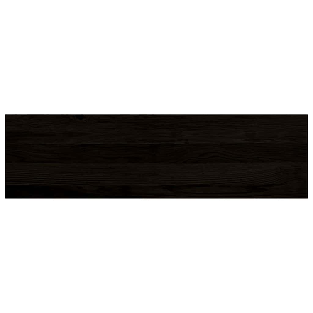 Stair Treads 2 pcs Brown Black 90x30x2 cm Solid Wood Oak