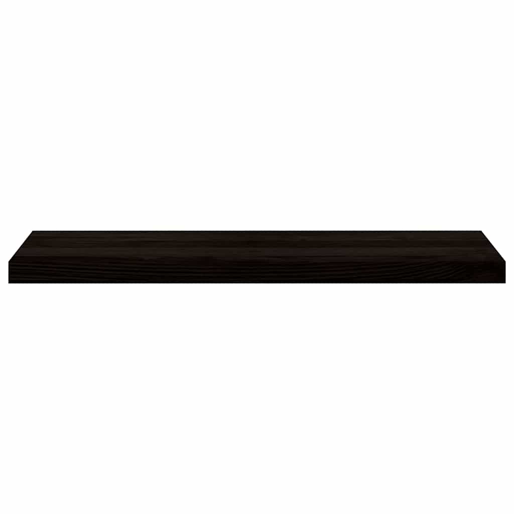 Stair Treads 2 pcs Brown Black 90x30x2 cm Solid Wood Oak