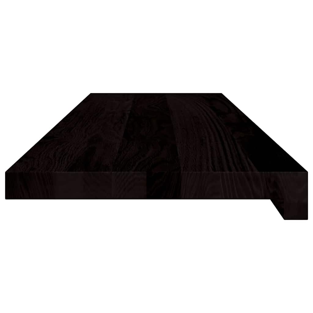 Stair Treads 2 pcs Brown Black 90x30x2 cm Solid Wood Oak
