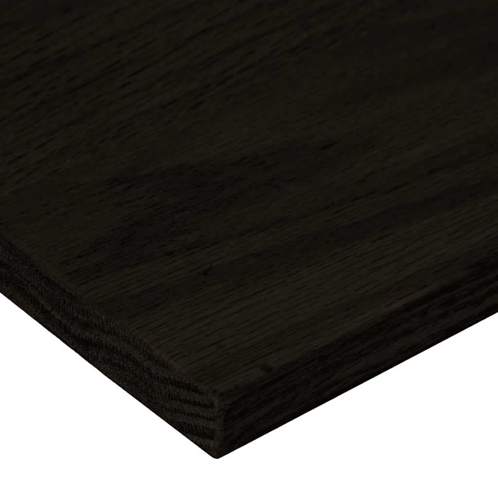 Stair Treads 2 pcs Brown Black 90x30x2 cm Solid Wood Oak