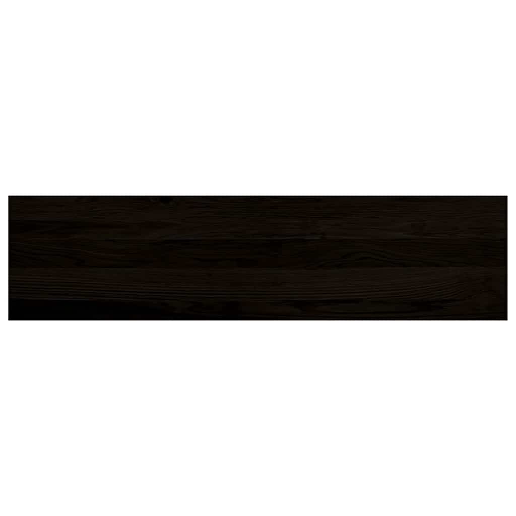 Stair Treads 2 pcs Brown Black 100x30x2 cm Solid Wood Oak