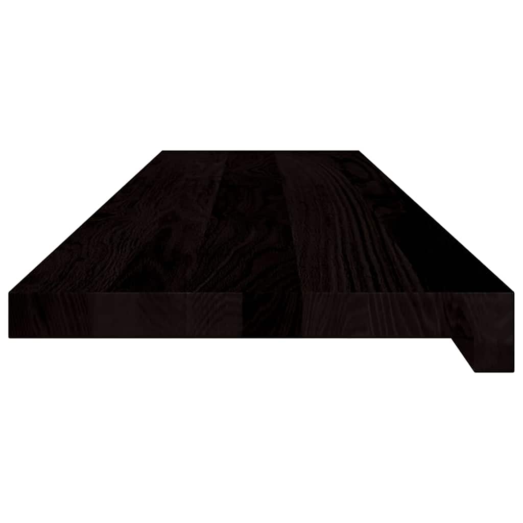 Stair Treads 2 pcs Brown Black 100x30x2 cm Solid Wood Oak